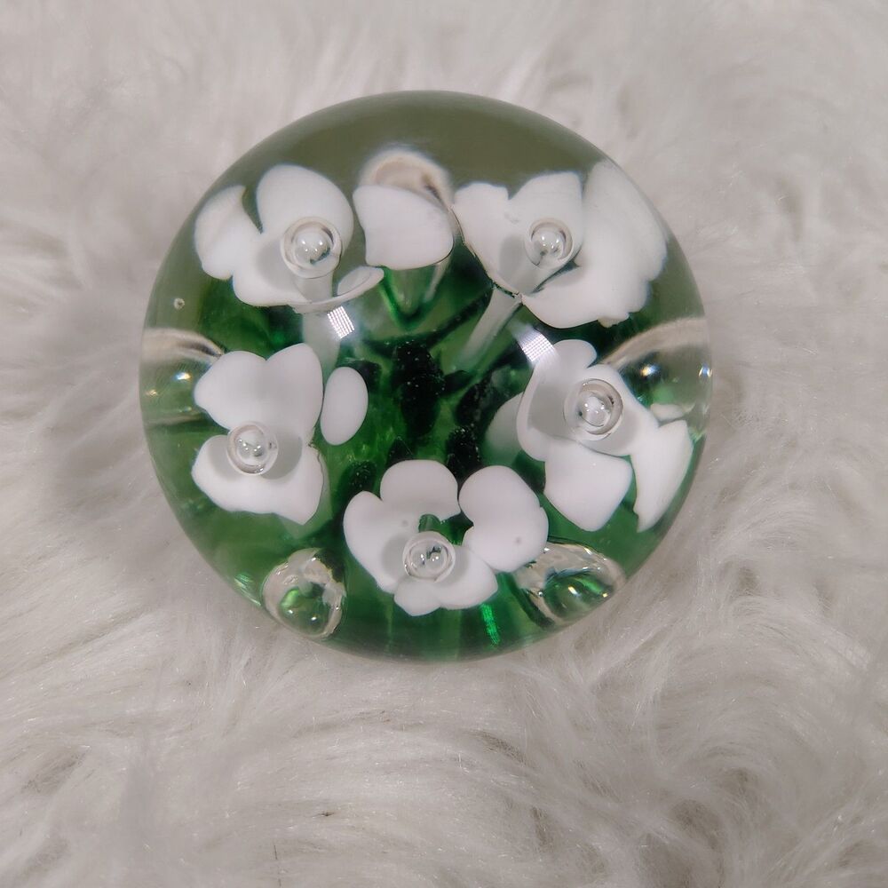 VTG 1979 Maude & Bob St Clair Floral Paper Weight
